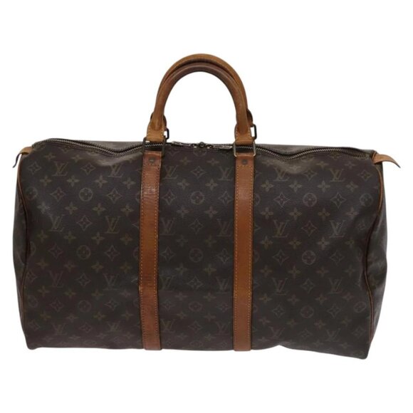 LOUIS VUITTON Monogram Keepall 50 Boston Bag M41426 LV Auth BD429 - Picture 3 of 16